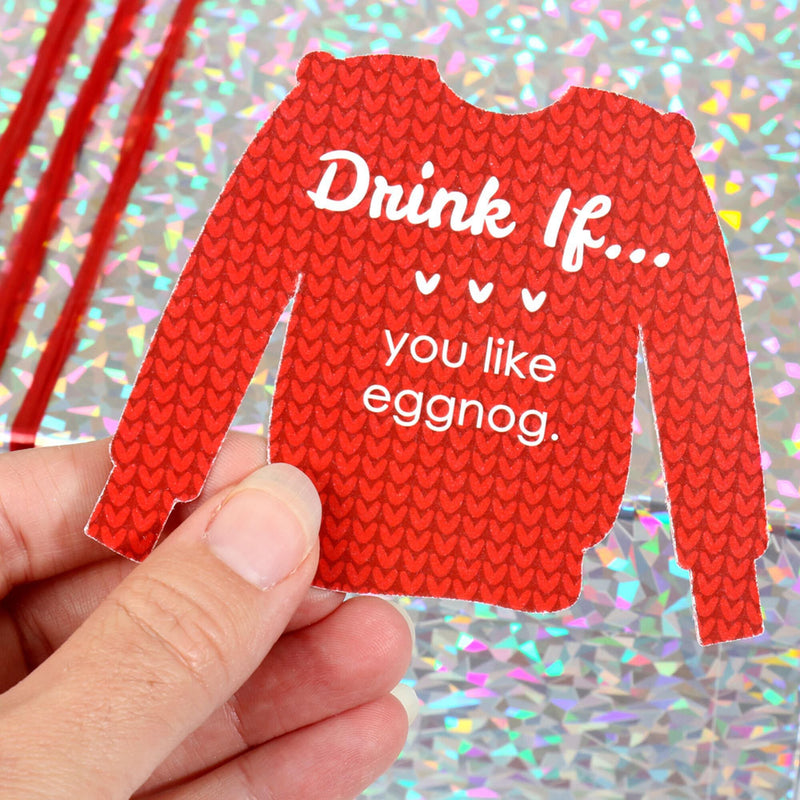 Drink If - Ugly Sweater - Holiday & Christmas Party Game - Set of 24