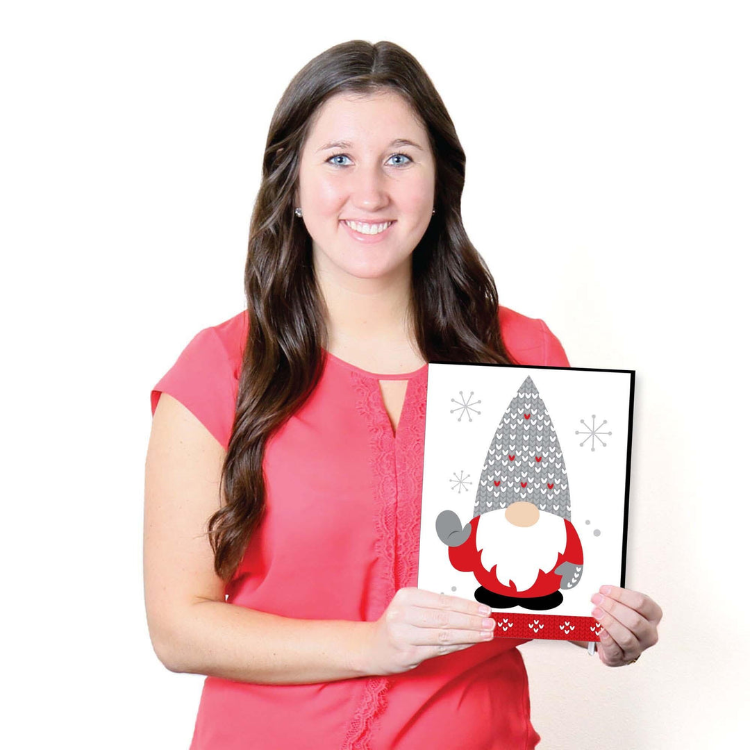 Christmas Gnomes - Holiday Wall Art Room Decor - 7.5 x 10 inches - Set of 3 Prints