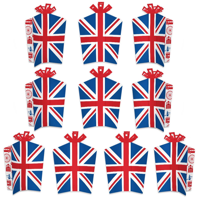Cheerio, London - Table Decorations - British UK Party Fold and Flare Centerpieces - 10 Count