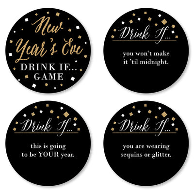 Drink If - New Year's Eve Party Game - New Years Eve Drinking Game - Set of 24