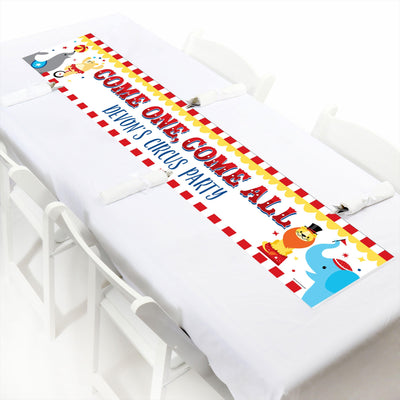 Carnival - Step Right Up Circus - Personalized Carnival Themed Party Banner