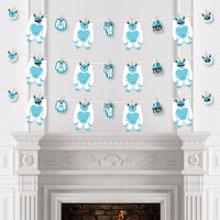 Yeti to Party - Abominable Snowman Party or Birthday Party DIY Decorations - Clothespin Garland Banner - 44 Pieces