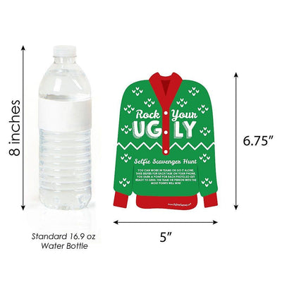 Ugly Sweater - Selfie Scavenger Hunt - Holiday & Christmas Party Game - Set of 12