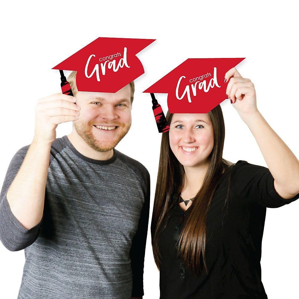 Red Grad - Best is Yet to Come - Graduation Hat Decorations DIY Large Red Graduation Party Essentials - 20 Count