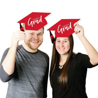 Red Grad - Best is Yet to Come - Graduation Hat Decorations DIY Large Red Graduation Party Essentials - 20 Count