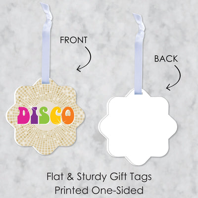 70's Disco - Assorted Hanging 1970s Disco Fever Party Favor Tags - Gift Tag Toppers - Set of 12