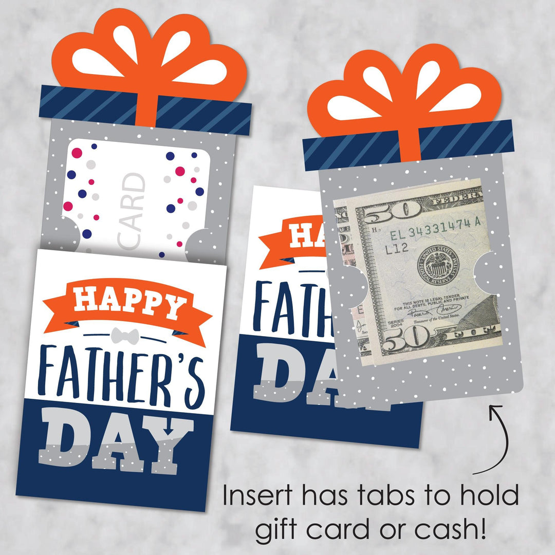 Happy Father's Day - We Love Dad Party Money and Gift Card Sleeves - Nifty Gifty Card Holders - Set of 8