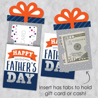 Happy Father's Day - We Love Dad Party Money and Gift Card Sleeves - Nifty Gifty Card Holders - Set of 8