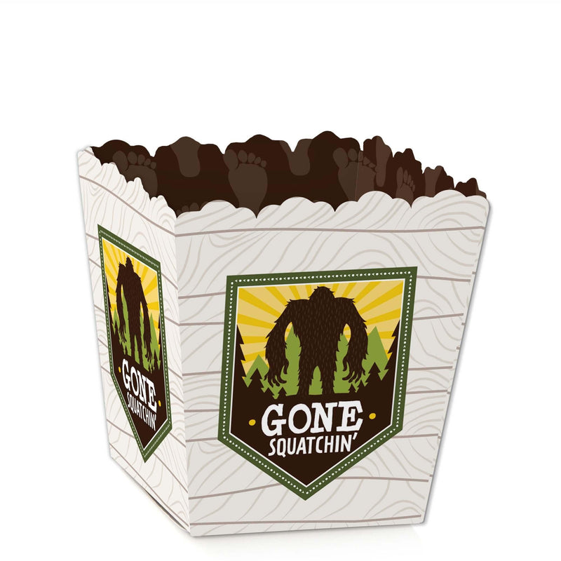 Sasquatch Crossing - Party Mini Favor Boxes - Bigfoot Party or Birthday Party Treat Candy Boxes - Set of 12