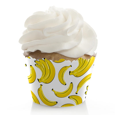 Let's Go Bananas - Tropical Party Decorations - Party Cupcake Wrappers - Set of 12