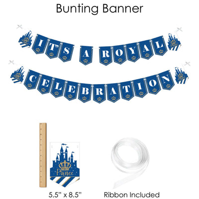 Royal Prince Charming - Baby Shower or Birthday Party Supplies - Banner Decoration Kit - Fundle Bundle