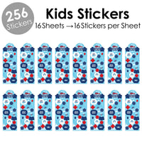 Taking Flight - Airplane - Vintage Plane Birthday Party Favor Kids Stickers - 16 Sheets - 256 Stickers