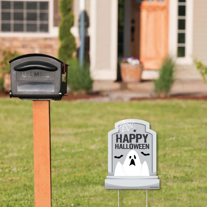 Graveyard Tombstones - Outdoor Lawn Sign - Halloween Party Yard Sign - 1 Piece