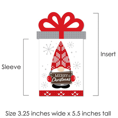 Christmas Gnomes - Holiday Party Money and Gift Card Sleeves - Nifty Gifty Card Holders - Set of 8