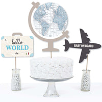 Precious Cargo - Blue - Boy Baby Shower Centerpiece Sticks - Table Toppers - Set of 15