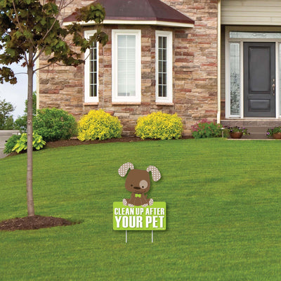 Clean Up After Your Pet - Outdoor Lawn Sign - No Dog Poop Sign Yard Sign - 1 Piece
