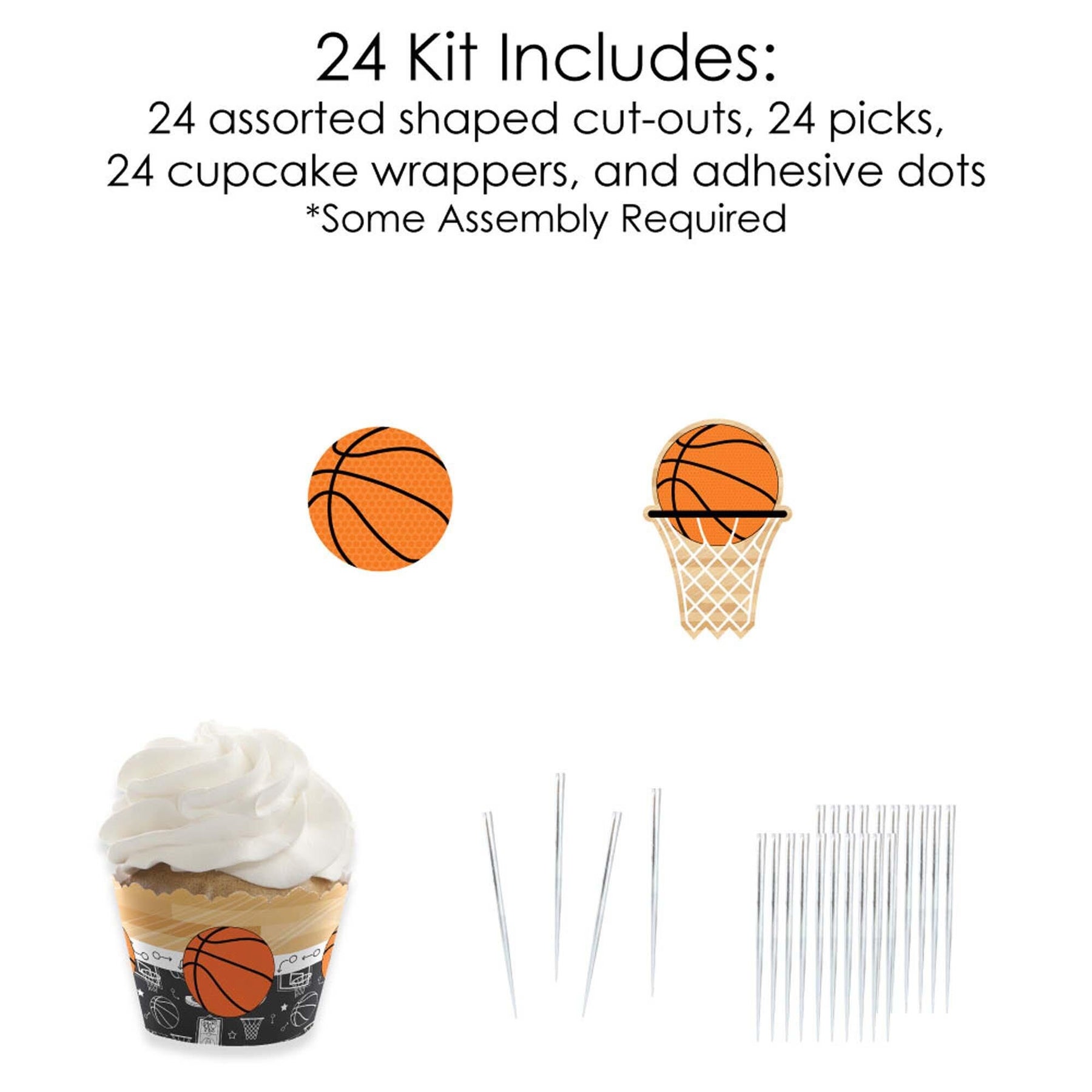 Nothin' But Net - Basketball - Cupcake Decorations - Baby Shower or Birthday Party Cupcake Wrappers and Treat Picks Kit - Set of 24 | BigDotOfHappiness.com – Big Dot of Happiness LLC nothin-but-net-basketball-cupcake-decorations-baby-shower-or-birthday-party-cupcake-wrappers-and-treat-picks-kit-set-of-24-bigdotofhappiness-com-big-dot-of-happiness-llc