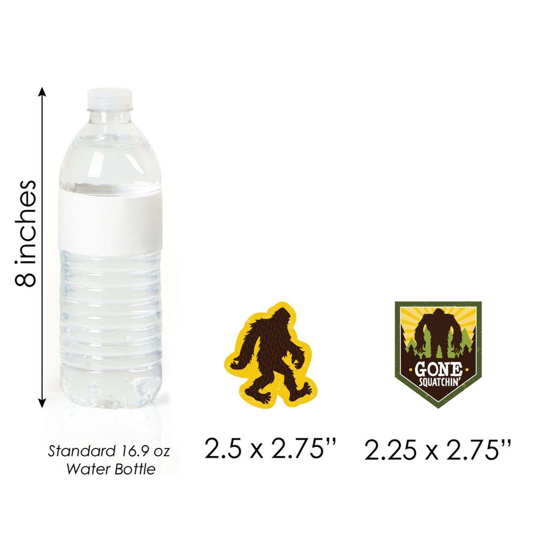Sasquatch Crossing - Dessert Cupcake Toppers - Bigfoot Party or Birthday Party Clear Treat Picks - Set of 24