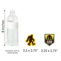 Sasquatch Crossing - Dessert Cupcake Toppers - Bigfoot Party or Birthday Party Clear Treat Picks - Set of 24