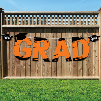 Orange Grad - Best is Yet to Come - Large Orange Graduation Party Decorations - GRAD - Outdoor Letter Banner