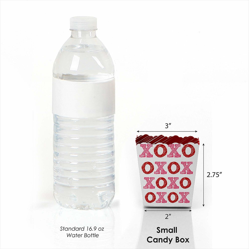 Conversation Hearts - Party Mini Favor Boxes - Valentine's Day Treat Candy Boxes - Set of 12