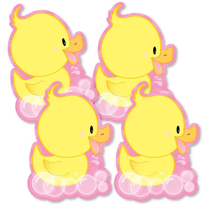 Pink Ducky Duck - Decorations DIY Baby Shower or Birthday Party Essentials - Set of 20