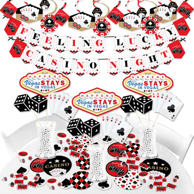 Las Vegas - Casino Party Supplies - Banner Decoration Kit - Fundle Bundle