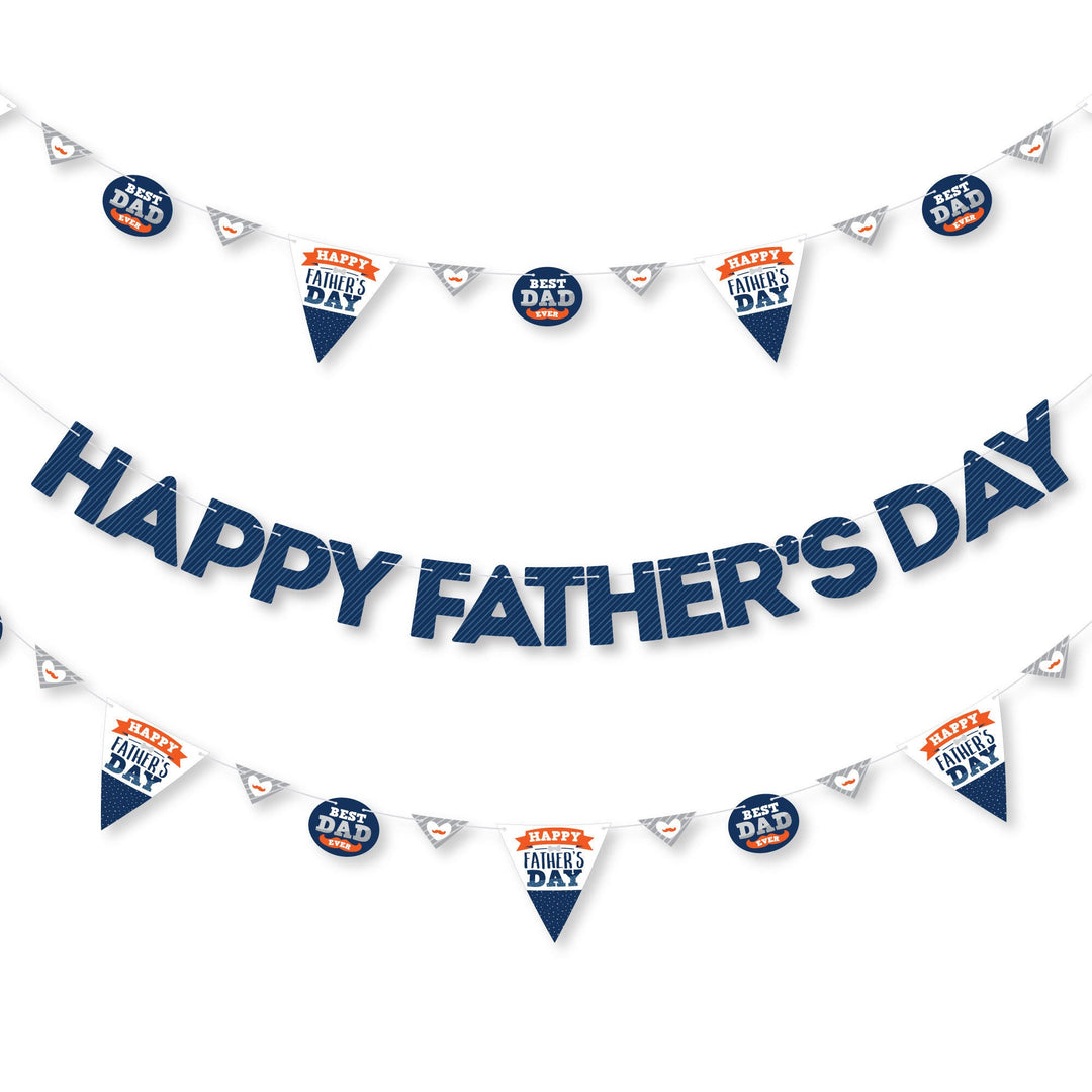 Happy Father's Day - We Love Dad Party Letter Banner Decoration - 36 Banner Cutouts and Happy Father's Day Banner Letters