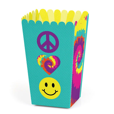 60's Hippie - 1960s Groovy Party Favor Popcorn Treat Boxes - Set of 12