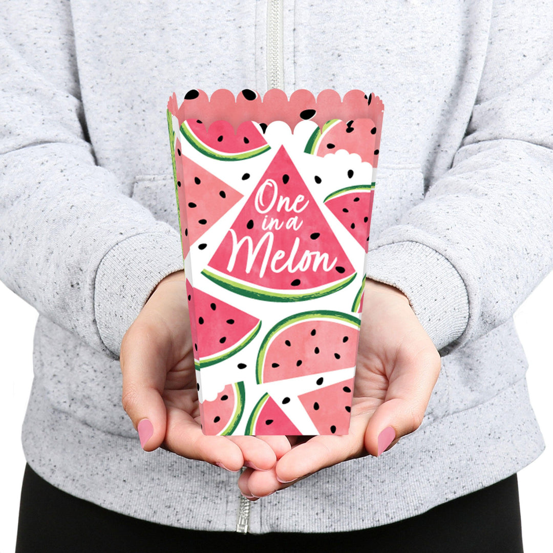 Sweet Watermelon - Fruit Party Favor Popcorn Treat Boxes - Set of 12