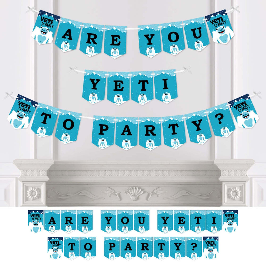 Yeti to Party - Abominable Snowman Party or Birthday Party Bunting Banner and Decorations - Are You Yeti To Party