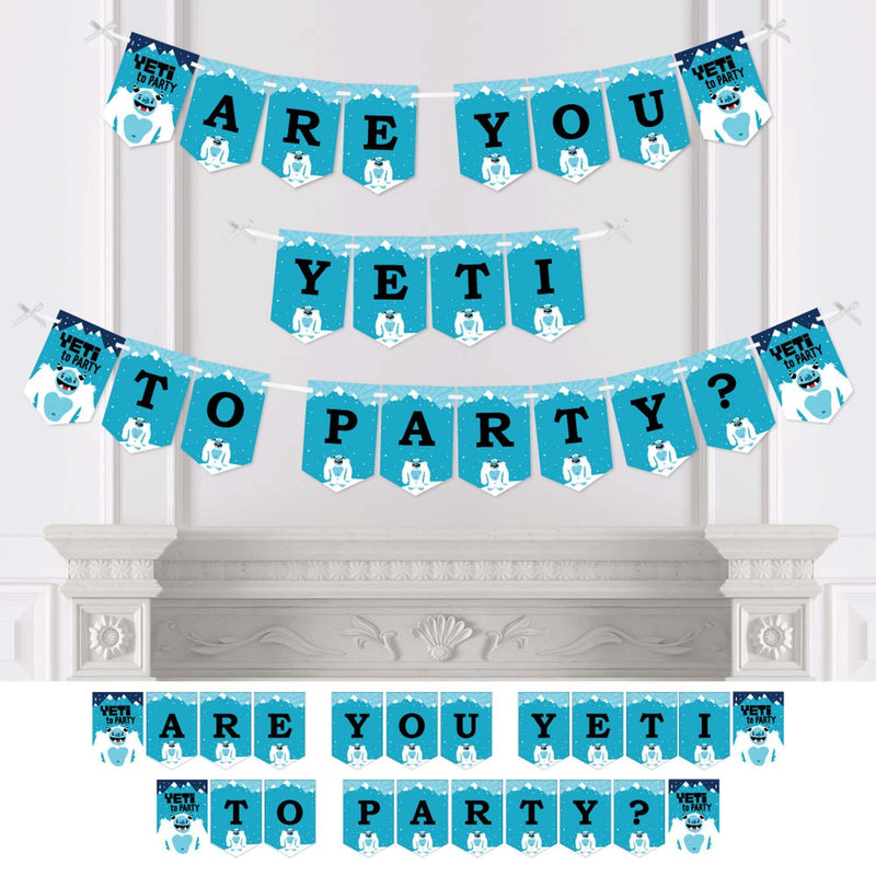 Yeti to Party - Abominable Snowman Party or Birthday Party Bunting Banner and Decorations - Are You Yeti To Party