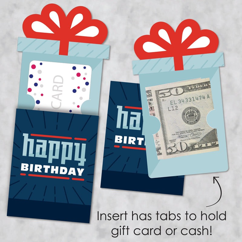 Boy Birthday - Birthday Party Money and Gift Card Sleeves - Nifty Gifty Card Holders - Set of 8