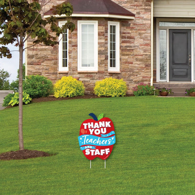 Thank You Teachers - Outdoor Lawn Sign - Teacher and Staff Appreciation Yard Sign - 1 Piece