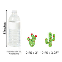 Merry Cactus - DIY Shaped Christmas Cactus Party Paper Cut-Outs - 24 ct