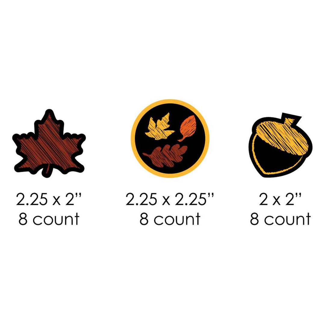 Fall Leaves - DIY Shaped Party Paper Cut-Outs - 24 ct