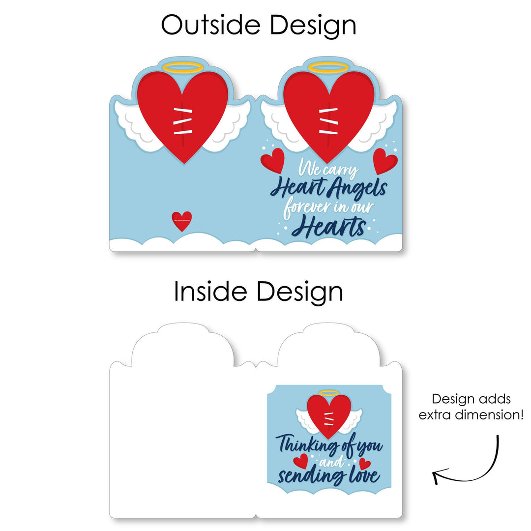 Heart Angel - Sympathy Giant Greeting Card - Big Shaped Jumborific Card - 16.5 x 22 inches