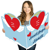Heart Angel - Sympathy Giant Greeting Card - Big Shaped Jumborific Card - 16.5 x 22 inches