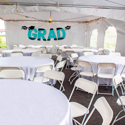 Teal Grad - Best is Yet to Come - Large Turquoise Graduation Party Decorations - GRAD - Outdoor Letter Banner