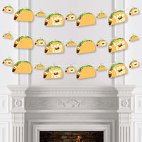 Taco 'Bout Fun - Mexican Fiesta DIY Decorations - Clothespin Garland Banner - 44 Pieces