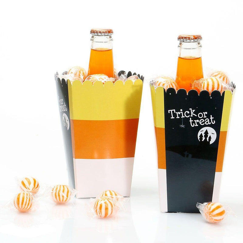Trick or Treat - Halloween Party Favor Popcorn Treat Boxes - Set of 12