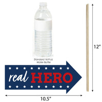 Happy Veterans Day - Patriotic Photo Booth Props Kit - 10 Piece