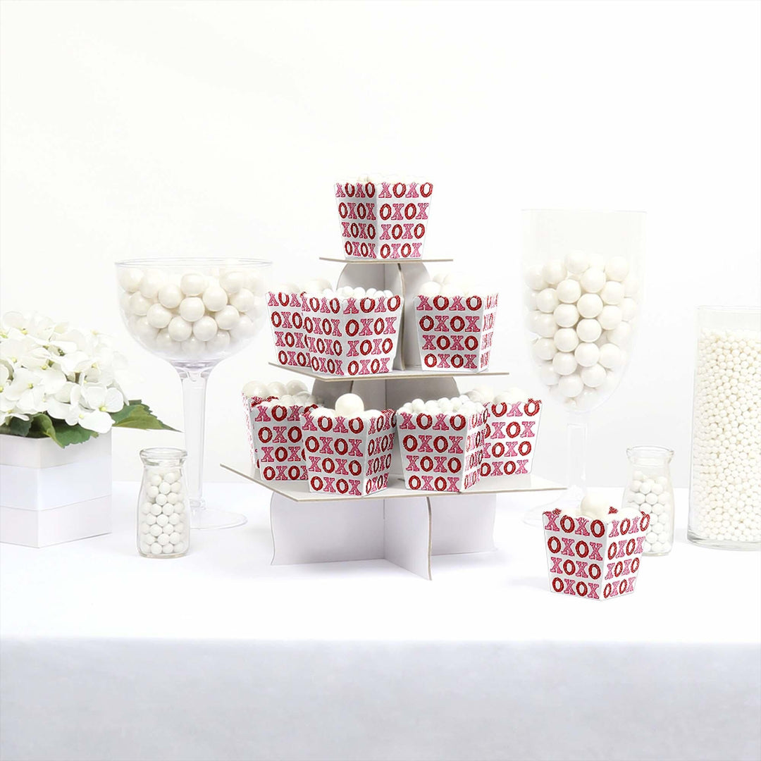 Conversation Hearts - Party Mini Favor Boxes - Valentine's Day Treat Candy Boxes - Set of 12