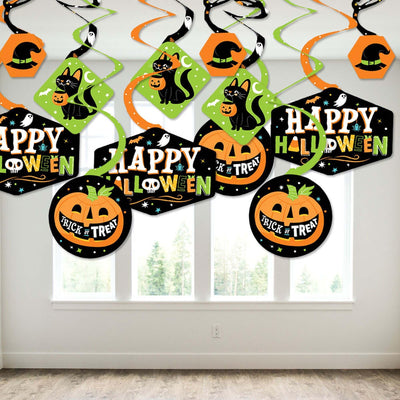 Jack-O'-Lantern Halloween - Halloween Party Hanging Decor - Party Decoration Swirls - Set of 40
