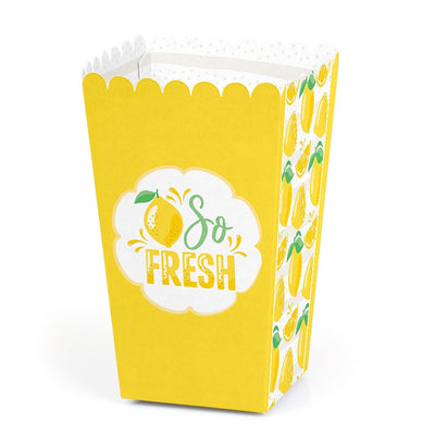 So Fresh - Lemon - Citrus Lemonade Party Favor Popcorn Treat Boxes - Set of 12
