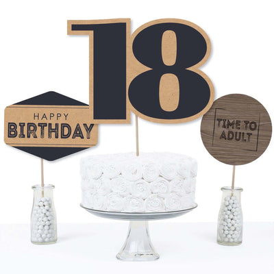 18th Milestone Birthday - Birthday Party Centerpiece Sticks - Table Toppers - Set of 15