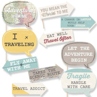 Funny World Awaits - 10 Piece Photo Booth Props Kit