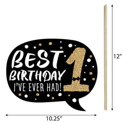 Funny 1st Birthday Little Mr. Onederful - Boy First Birthday Party Photo Booth Props Kit - 10 Piece