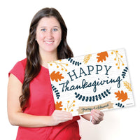 Happy Thanksgiving - Paper Fall Harvest Party Coloring Sheets - Activity Placemats - Set of 16