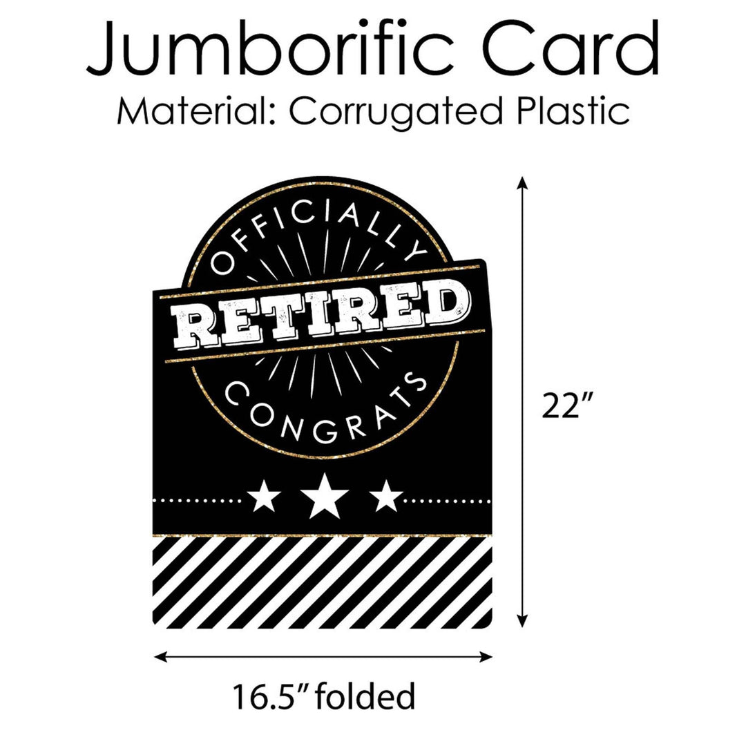 Happy Retirement - Congratulations Giant Greeting Card - Big Shaped Jumborific Card - 16.5 x 22 inches
